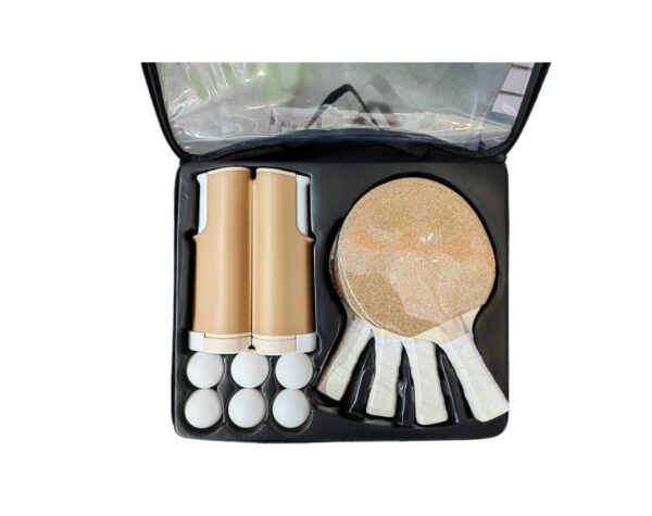 Ping Pong Paddle 4 Bats 6 ABS Balls 1Retractable Net Carry Bag Pack